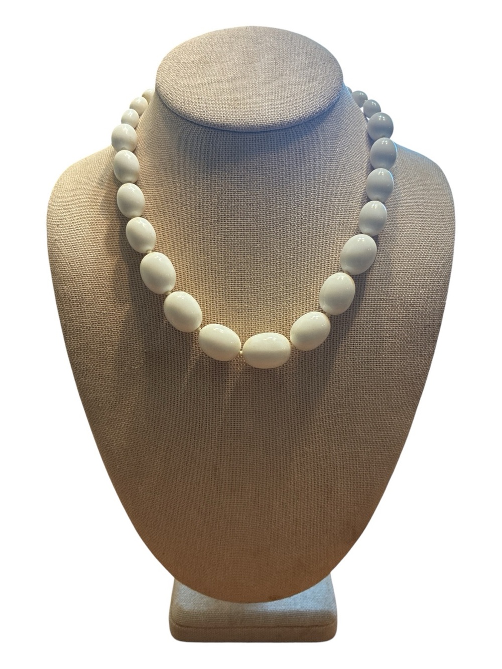 Trifari White Beaded Necklace